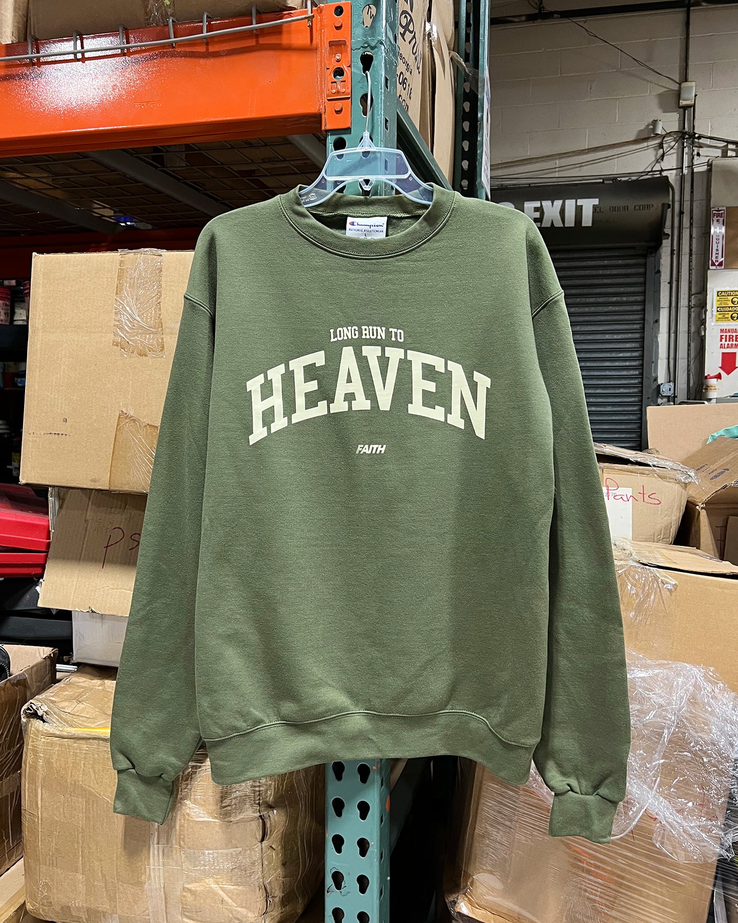 Long Run To Heaven Crewneck (Olive)